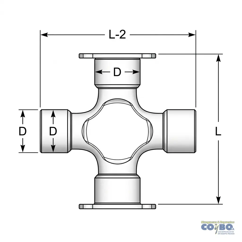 UNION BARRA D=1-15/16 L=6-3/32 (6.094) L - Imagen 1